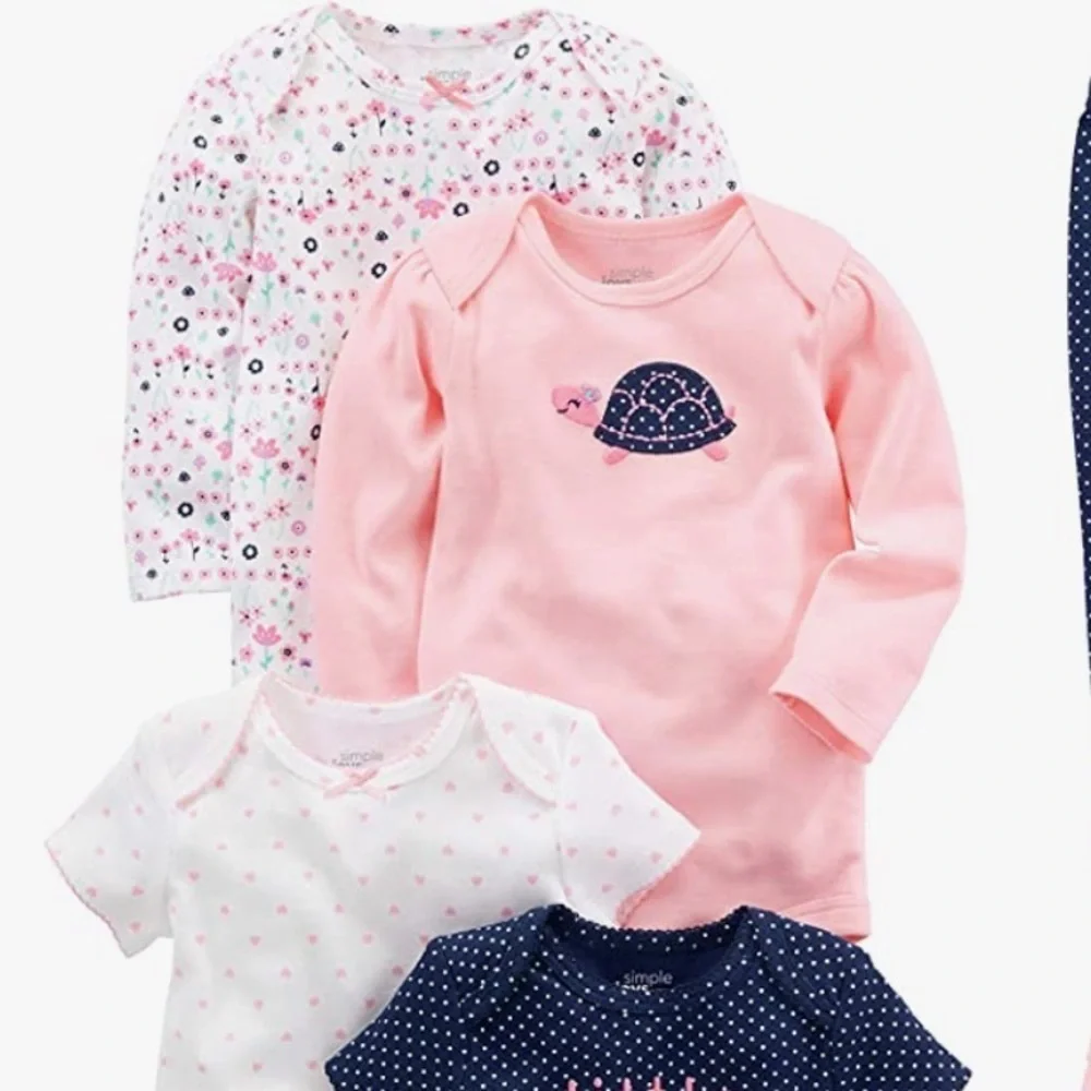 Simple Joys by Carter's Baby Girls' 6-Piece Bodysuits Short and Long Sleeve Set